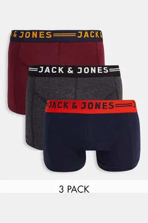 JACK & JONES Trunks 3 pack with contrast waistband