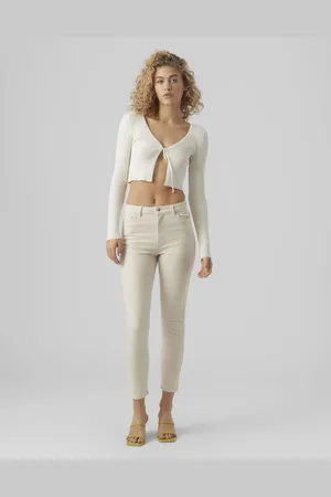 VERO MODA Straight fit jeans in ecru