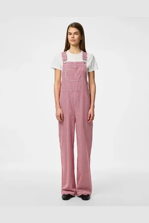 Pieces® Dungarees in salsa