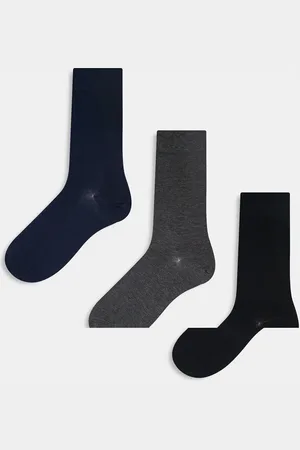 ARKET 3 pack ankle socks in black, navy and dark grey melange
