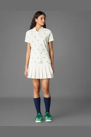 adidas Adidas Originals printed trefoil golf polo shirt in chalk and green