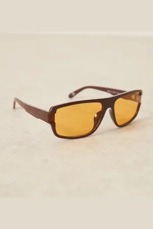ASOS Aviator sunglasses in with amber lens
