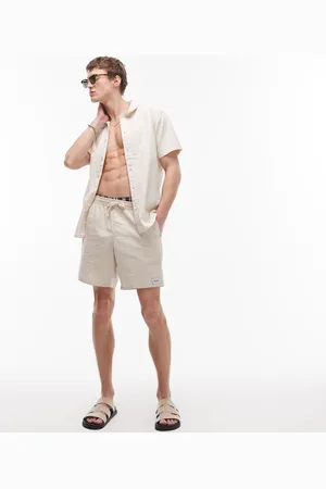 Rhythm Classic linen jam short in cream