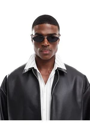 ASOS Oval sunglasses in with lens