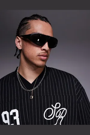 ASOS Festival racer sunglasses in matte with smoke lens