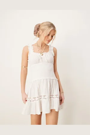 Iisla & Bird Shirred mini beach dress in