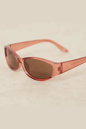 ASOS Festival racer sunglasses with burnt crystal frame and brown lens