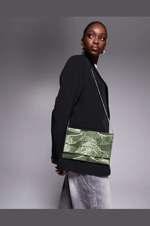 True Decadence Sequin pattern envelope clutch bag in