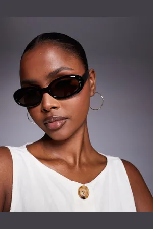 Kaiia Round frame orange lens sunglasses in