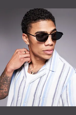 ASOS Angled sunglasses in metal with smoke lens