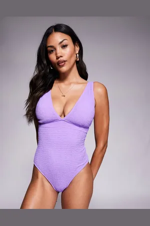 Ivory Rose Lingerie Ivory Rose Fuller Bust Scrunch Non-wired High Apex Plunge Swimsuit In