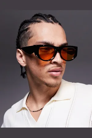 ASOS Aviator sunglasses in with amber lens