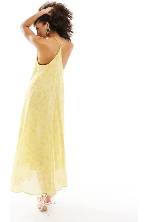 & OTHER STORIES Halter neck midaxi dress with cutaway back floral print