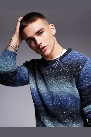 ASOS Knitted jumper with ombre stripe in
