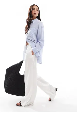 Stradivarius Relaxed shirt in powder stripe