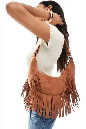 Cotton On Cotton On dahlia boho fringe underarm bag in sandstone