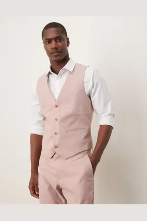 ASOS Wedding skinny suit waistcoat in texture