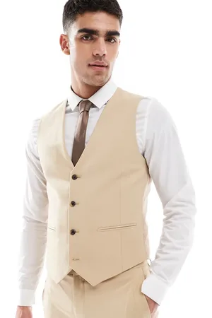ASOS Skinny suit waistcoat in beige