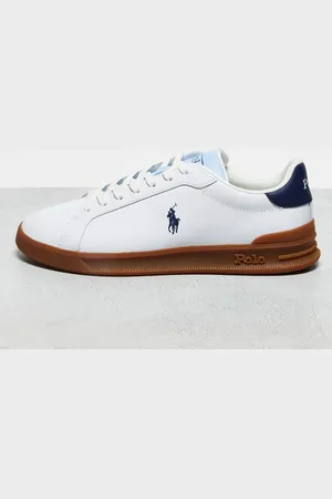 Ralph Lauren Heritage Court Unisex trainer in with gum sole and contrast tongue