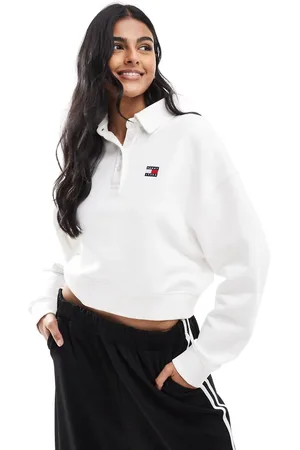 Tommy Hilfiger Boxy fit polo collar sweatshirt in