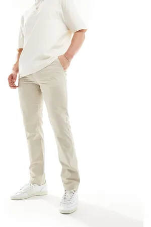 Superdry Slim tapered stretch chino trousers in pelican beige