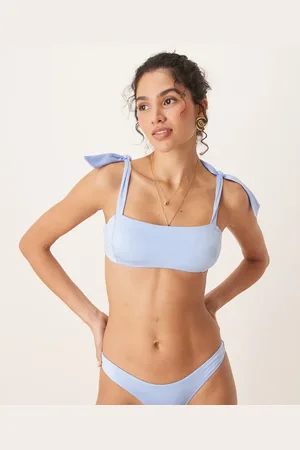 Free Society Tie strap bikini top in sky