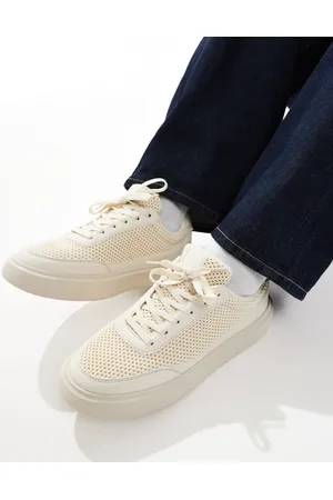 ASOS Lace up trainers in stone mesh