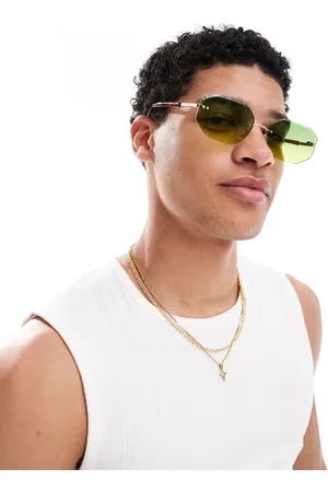 Only & Sons Retro rimless sunglasses in with tortoise