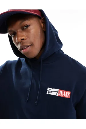 Tommy Hilfiger Signature logo drawstring hoody in navy