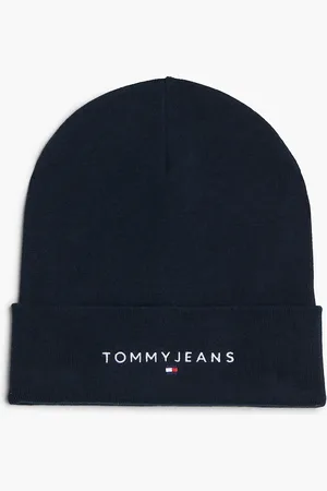 Tommy Hilfiger Logo embroidery beanie hat in black