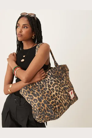 Beck Söndergaard Camila canvas tote bag in leopard print