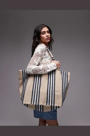 Topshop Tina stripe canvas bag in stripe