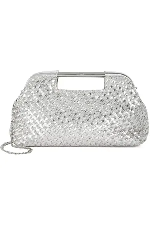 Dune Expression clutch bag in silver