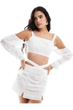 ASOS Cutout cutwork co-ord top in