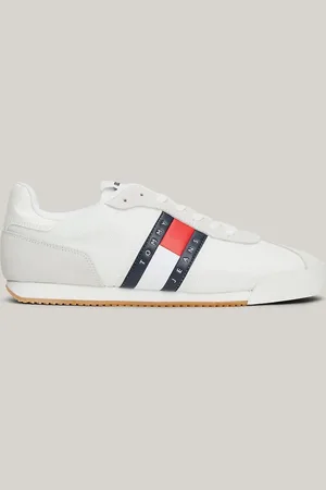 Tommy Hilfiger Mixed texture runner trainers in