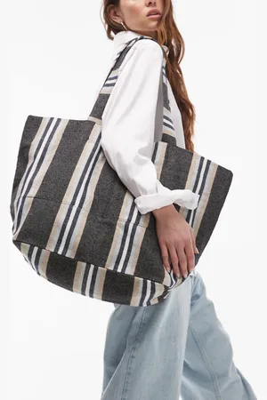 Topshop Tina stripe canvas bag in stripe