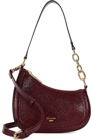 Dune Direction saddle shoulder bag in berry