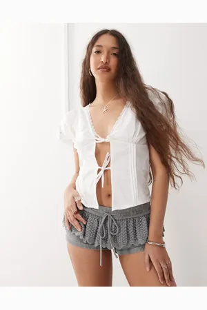 Motel Ilase ruched blouse in