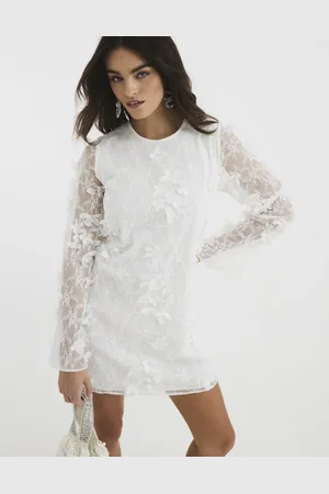 River Island 3d floral applique shift dress in