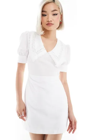 Reclaimed Western milkmaid mini dress with collar
