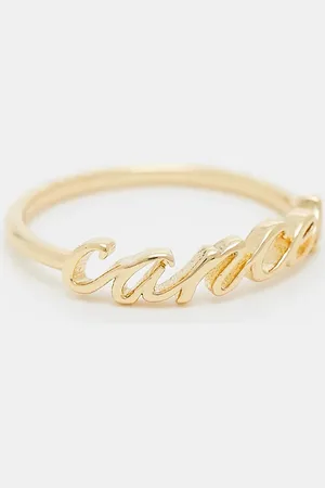 ASOS 14k plated ring with Cancer zodiac with gift bag