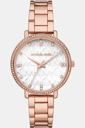 Michael Kors Pyper three-hand rose -tone alloy watch - ROSEGOLD