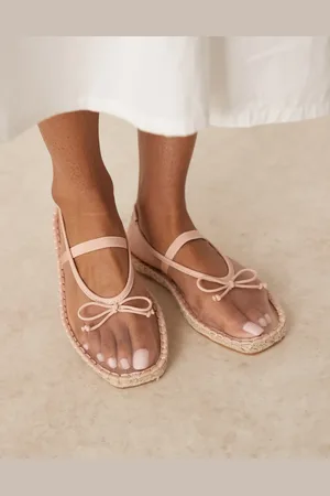 ASOS Jennie espadrille ballet flat in rose mesh