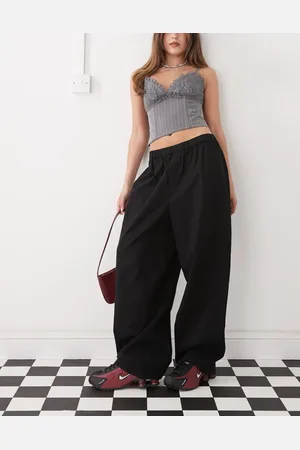 COLLUSION Relaxed balloon pant with linen in