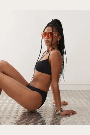 COLLUSION Mix and match crinkle deep scoop bikini bralette in