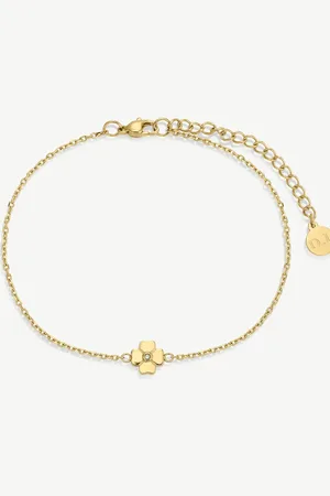 D. Louise Bridesmaid waterproof lucky clover bracelet in
