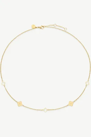 D. Louise Multi clover waterproof necklace in