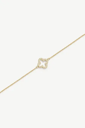 D. Louise Cz clover waterproof bracelet in