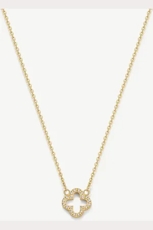 D. Louise Cz clover waterproof pendant in