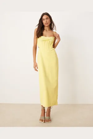 Bardot Martini midi dress in limoncello